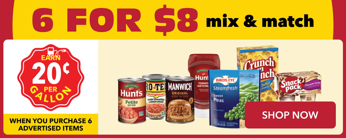 6 For $8 Mix & Match