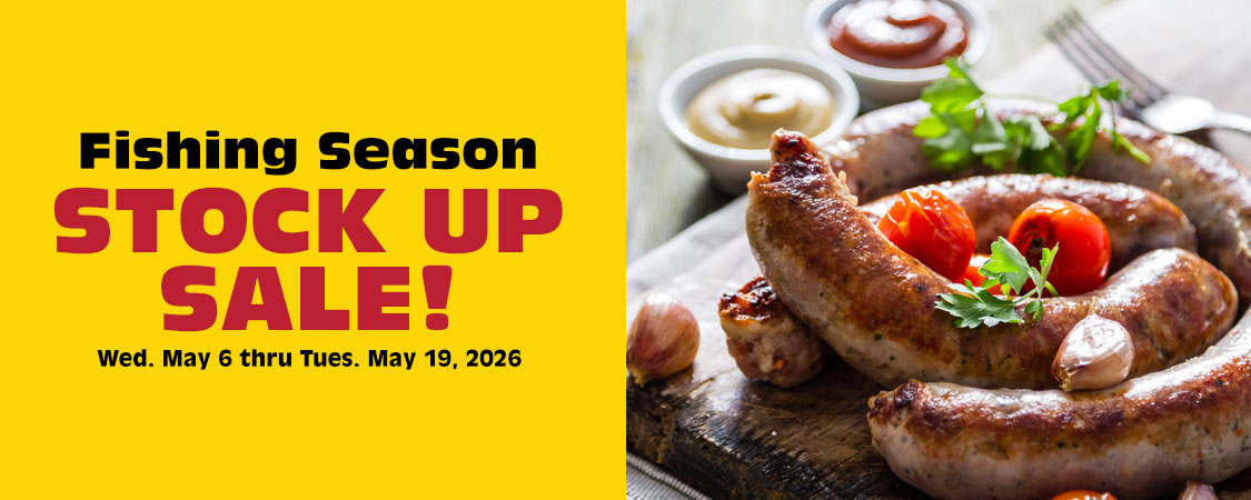 Fishing Season Stock Up Sale
