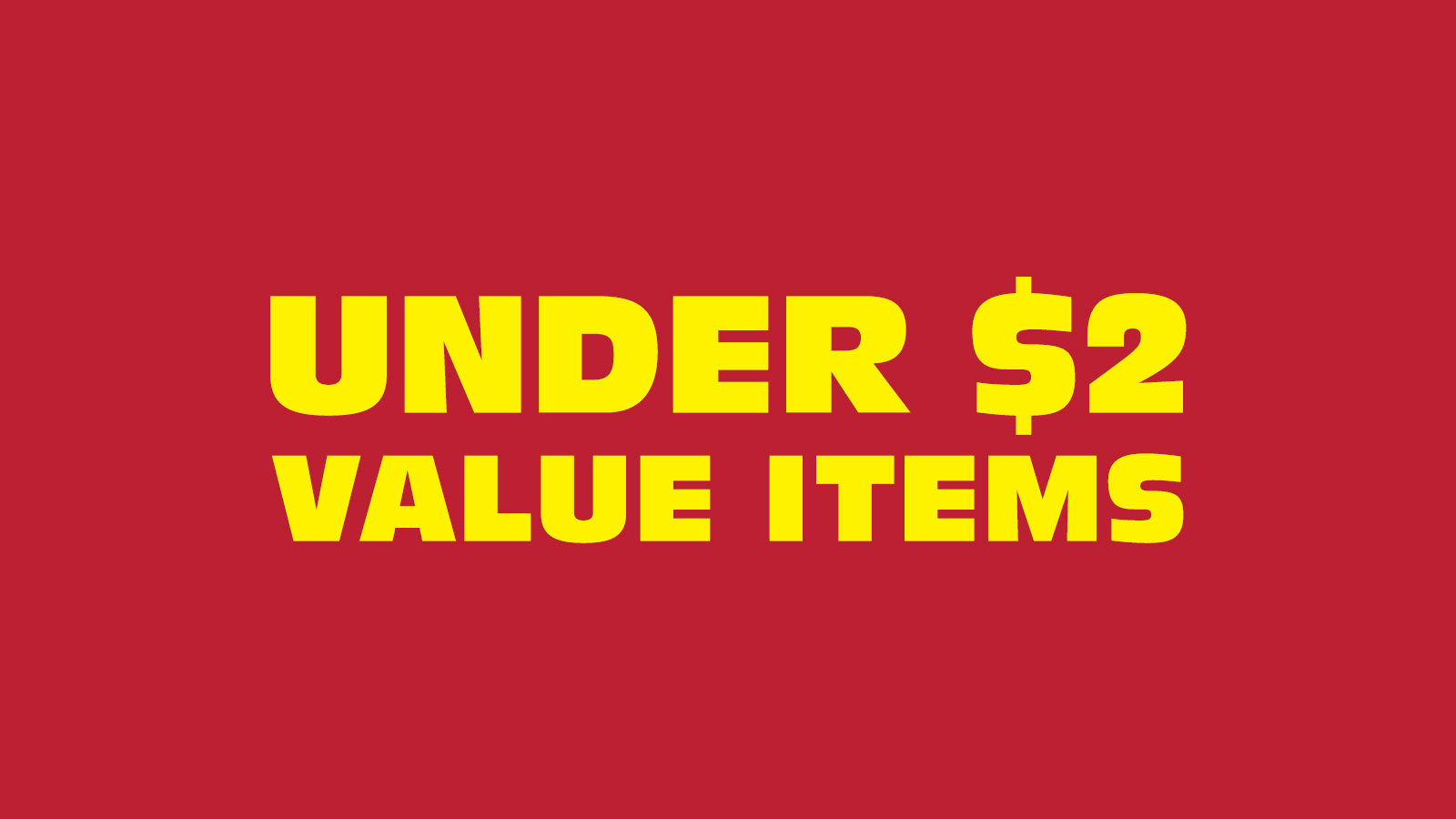 Under $2 Items
