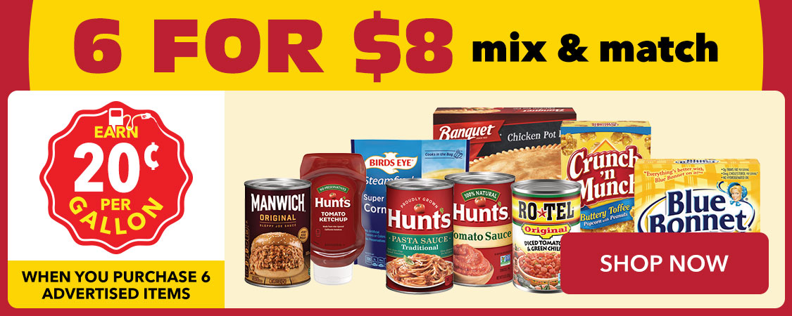 6 for $8