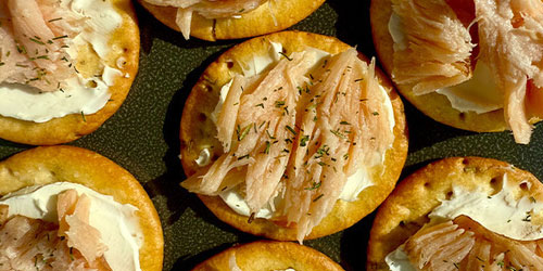 Smoked Salmon Cream Cheese Crackers