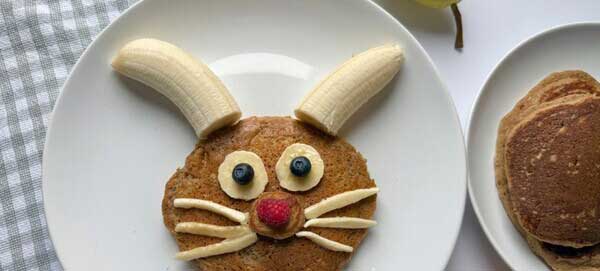 Easter Bunny Pear Pancakes