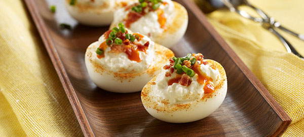 Buffalo Blue Cheese Deviled Eggs