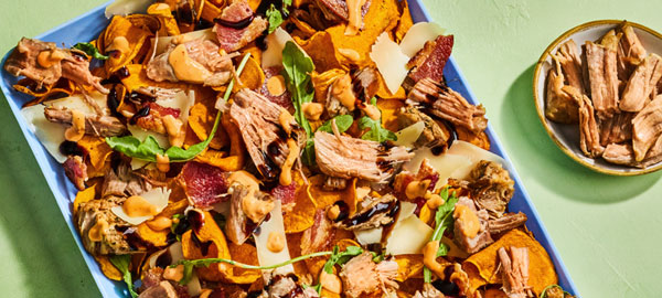 Italian Sweet & Spicy Pork Nachos