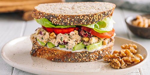 Chickpea Walnut Salad Sandwiches