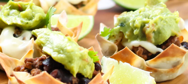 Mini Wonton Taco Cups