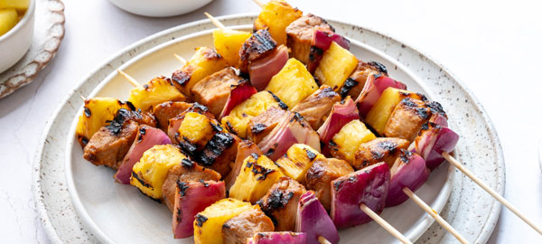 Pork Pineapple BBQ Skewers