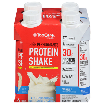 Topcare Health Vanilla 4 Pack High Performance Protein Shake