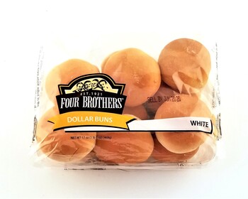 Four Brothers White Dollar Buns - 12 Ct.