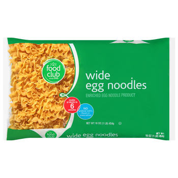 Food Club Wide Egg Noodles Enriched Egg Noodle Product