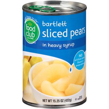 Food Club Bartlett Sliced Pears In Heavy Syrup