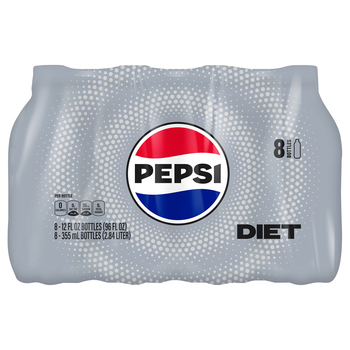 Diet Pepsi Diet Soda - 8/12 oz. Bottles
