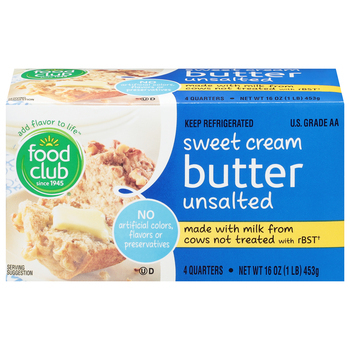 Food Club Unsalted Sweet Cream Butter