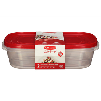 Rubbermaid Take Alongs 1 Gallon Large Rectangles Containers + Lids