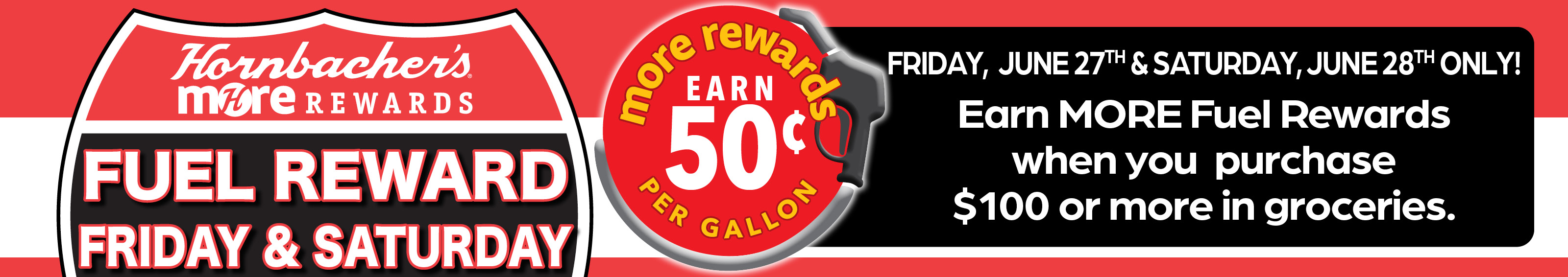 Earn 50¢ when you spend $100 or more with MORE Rewards