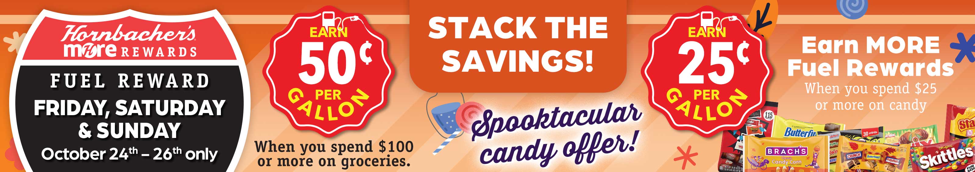 Earn 50¢ when you spend $100 or more on groceries
