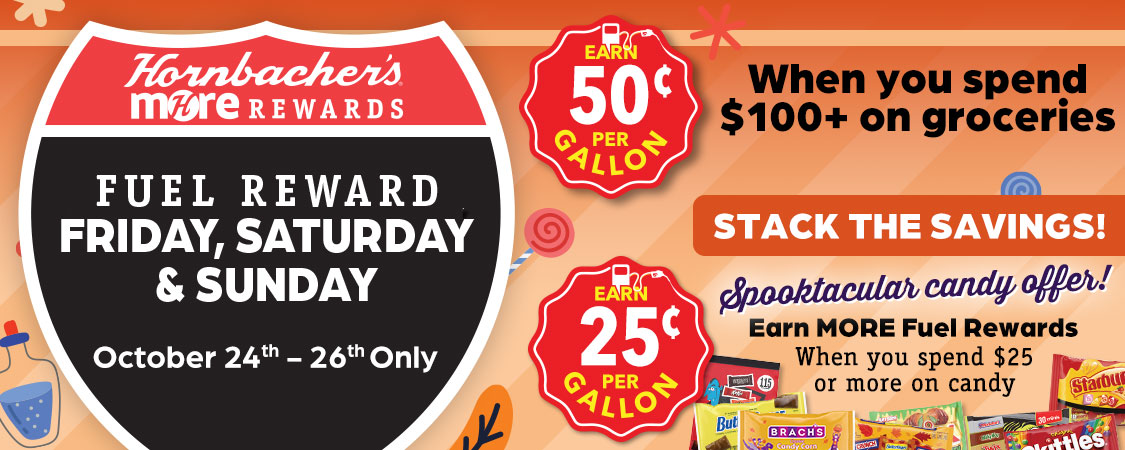 Earn 50¢ when you spend $100 or more on groceries