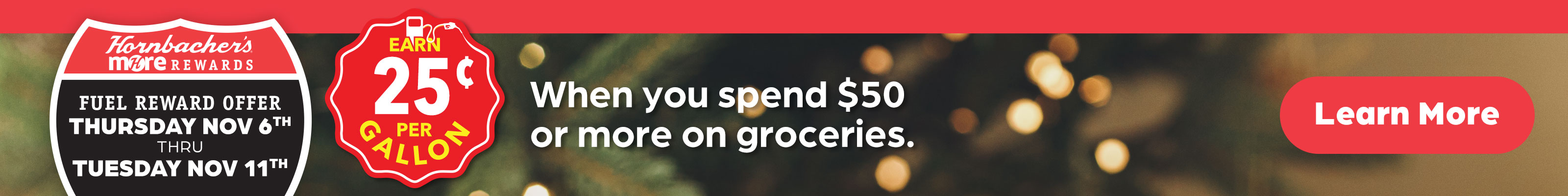 Earn 25¢ when you spend $50 or more on groceries