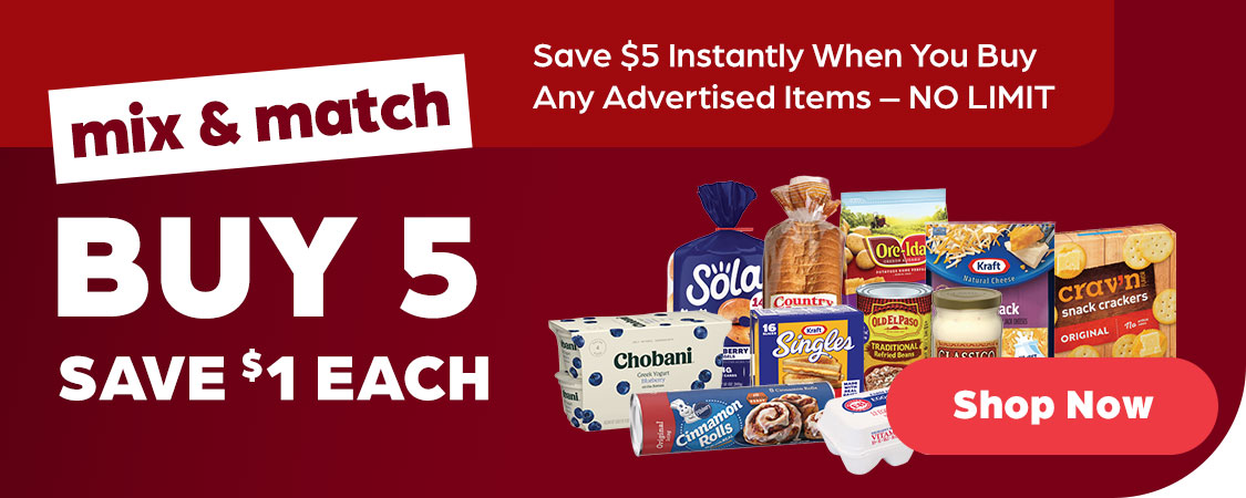 Mix & Match - Buy 5, Save $5