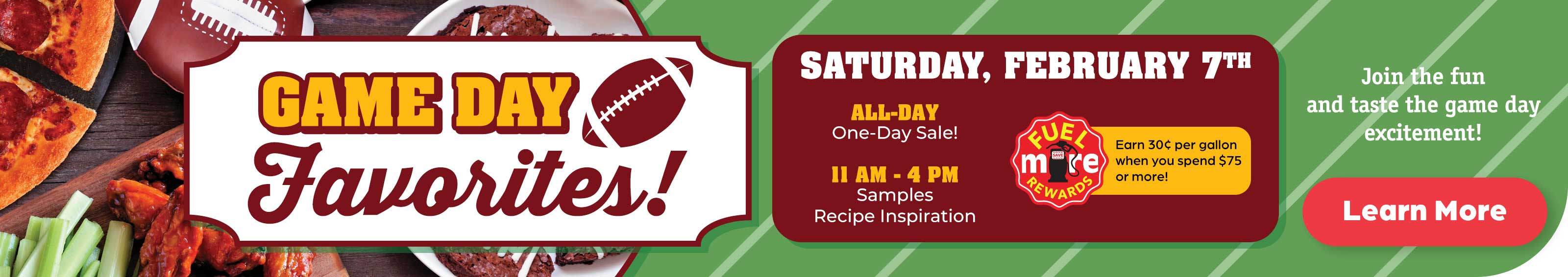Join the fun and taste the game day excitement!