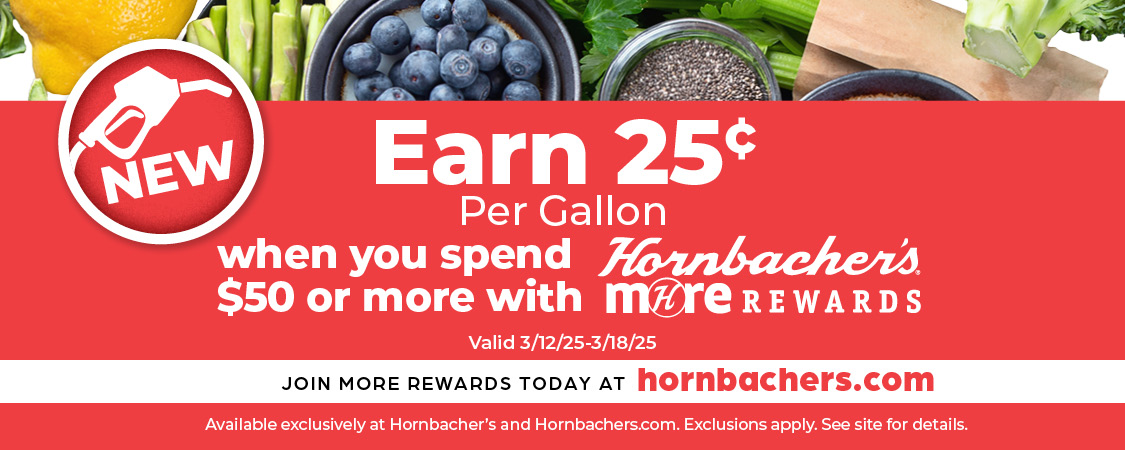 Earn 25c when you spend $50 or more!