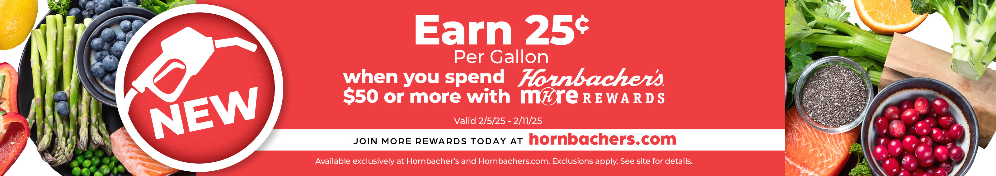 Earn 25¢ when you spend $50 or more with MORE Rewards