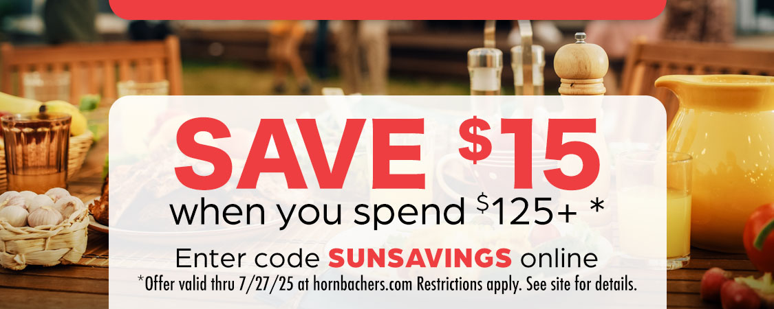 Exclusive Online Offer - Get $15 Off $125+ online