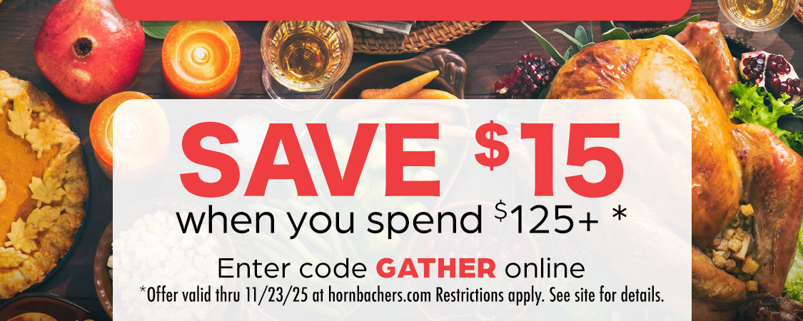 Exclusive Online Offer - Get $15 Off $125+ online