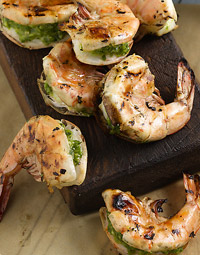 Shrimp Stuffed with Cilantro and Chiles