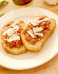 Bruschetta with Tomato Basil Topping