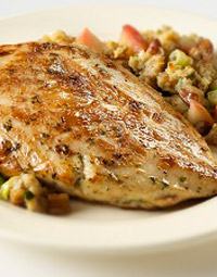 Chicken and Stuffing Skillet Dinner with Apples and Pecans