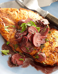 Chicken With Red Wine-Pan Sauce