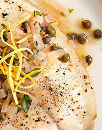 Fish with White Wine, Lemon and Capers