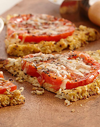 Gluten -Free Tomato Pizza with Cauliflower Crust