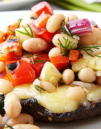 Grilled Portabellas With Chopped Salad