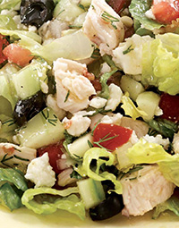 Chopped Greek Salad With Chicken