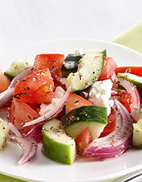 Greek Vegetable Salad With Herb Vinaigrette