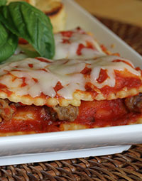 Let's Dish! Baked Ravioli Lasagna with Sides