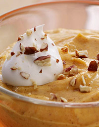 Pumpkin Pie Mousse with Toasted Pecans