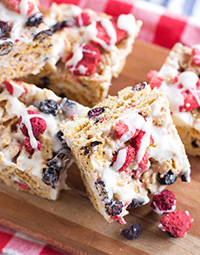 Red, White and Blueberry Chex Bars