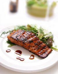 Grilled Salmon with Dill Balsamic Vinegar
