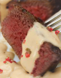 Top Sirloin Steak with Blue Cheese Topping