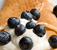 Blueberry and Cheese Crepes