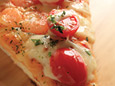 Greek Style Shrimp with Olive Oil, Oregano, Feta and Tomato Pizza
