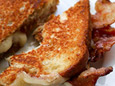 Grilled Cheese with Havarti, Bacon, Caramelized Pears, and Honey