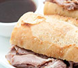 French Dip Subs with Beer Dipping Sauce