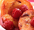 Grilled Ginger Peach Melba