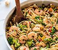 Healthy Garlic Shrimp Pasta