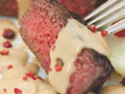Top Sirloin Steak with Blue Cheese Topping