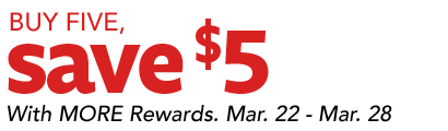 Buy Five Save $5